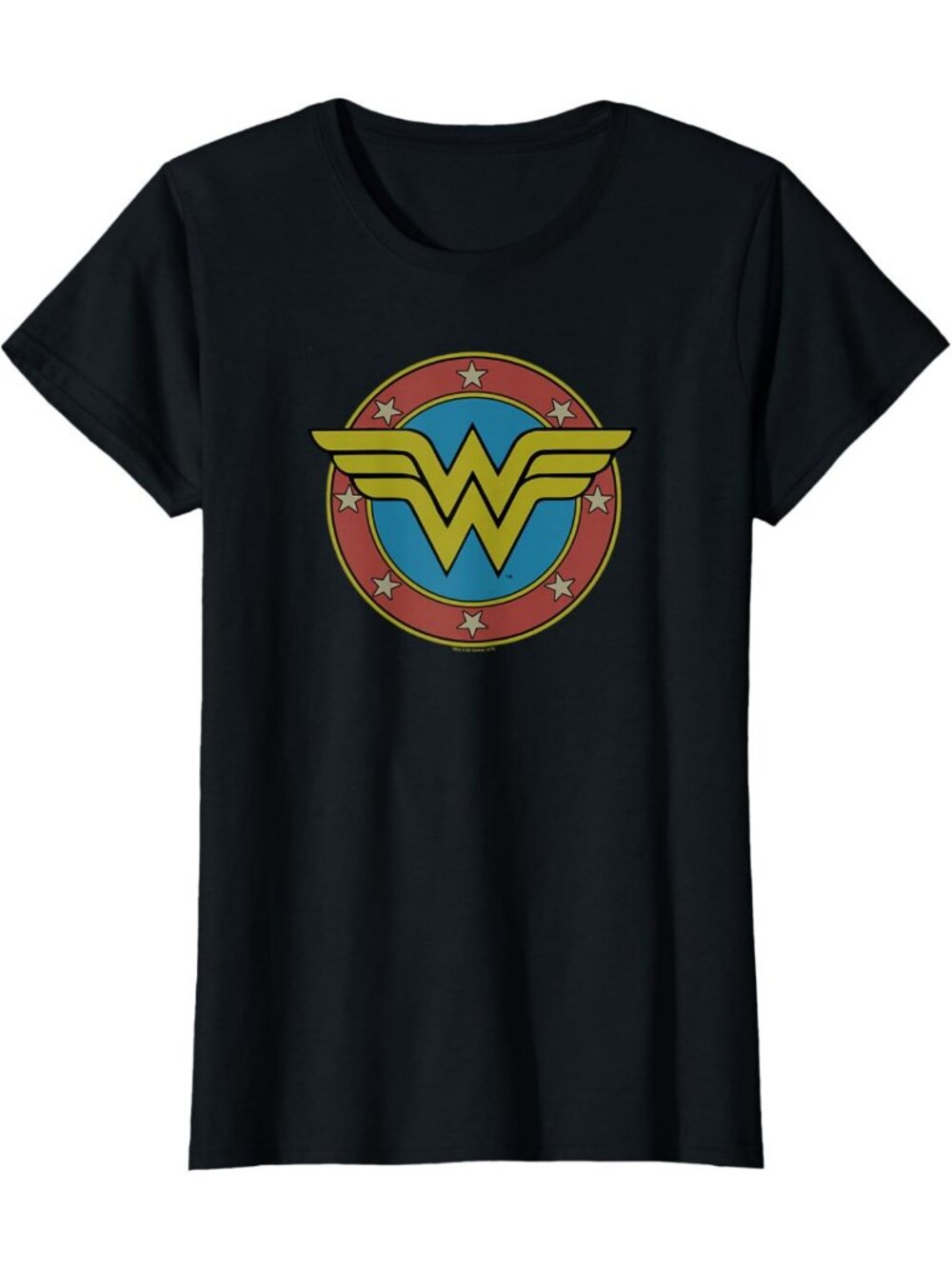 Vintage Wonder Woman Graphic Tee | Superhero Emblem Shirt | Retro Style Top